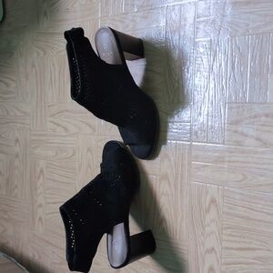 Misk Black Open Toe Heels Size 7